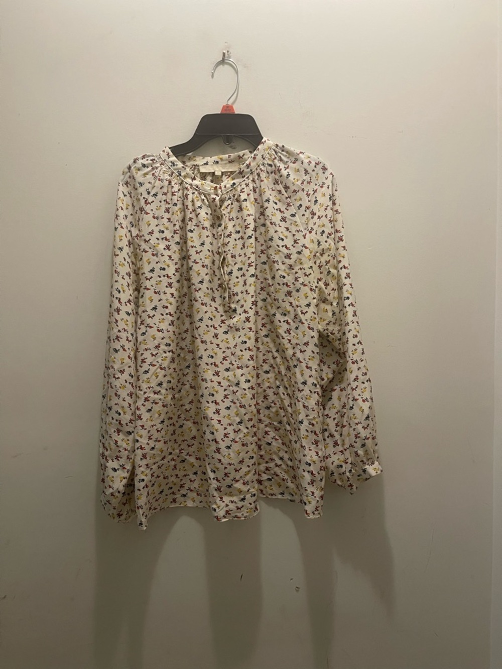 Vanessa Bruno Balloon Sleeve Silk Floral Blouse
